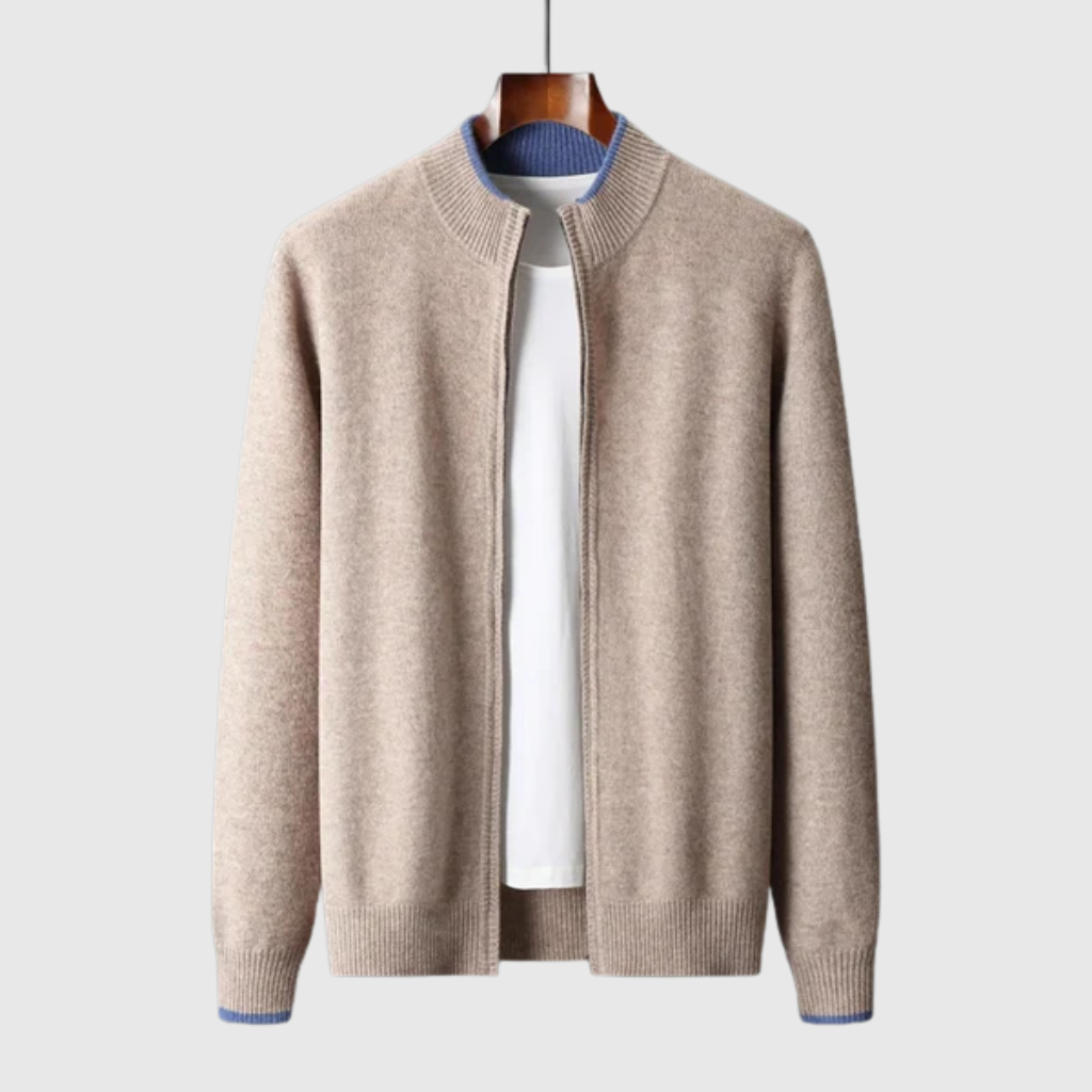 Men's Cashmere Zip Jacket