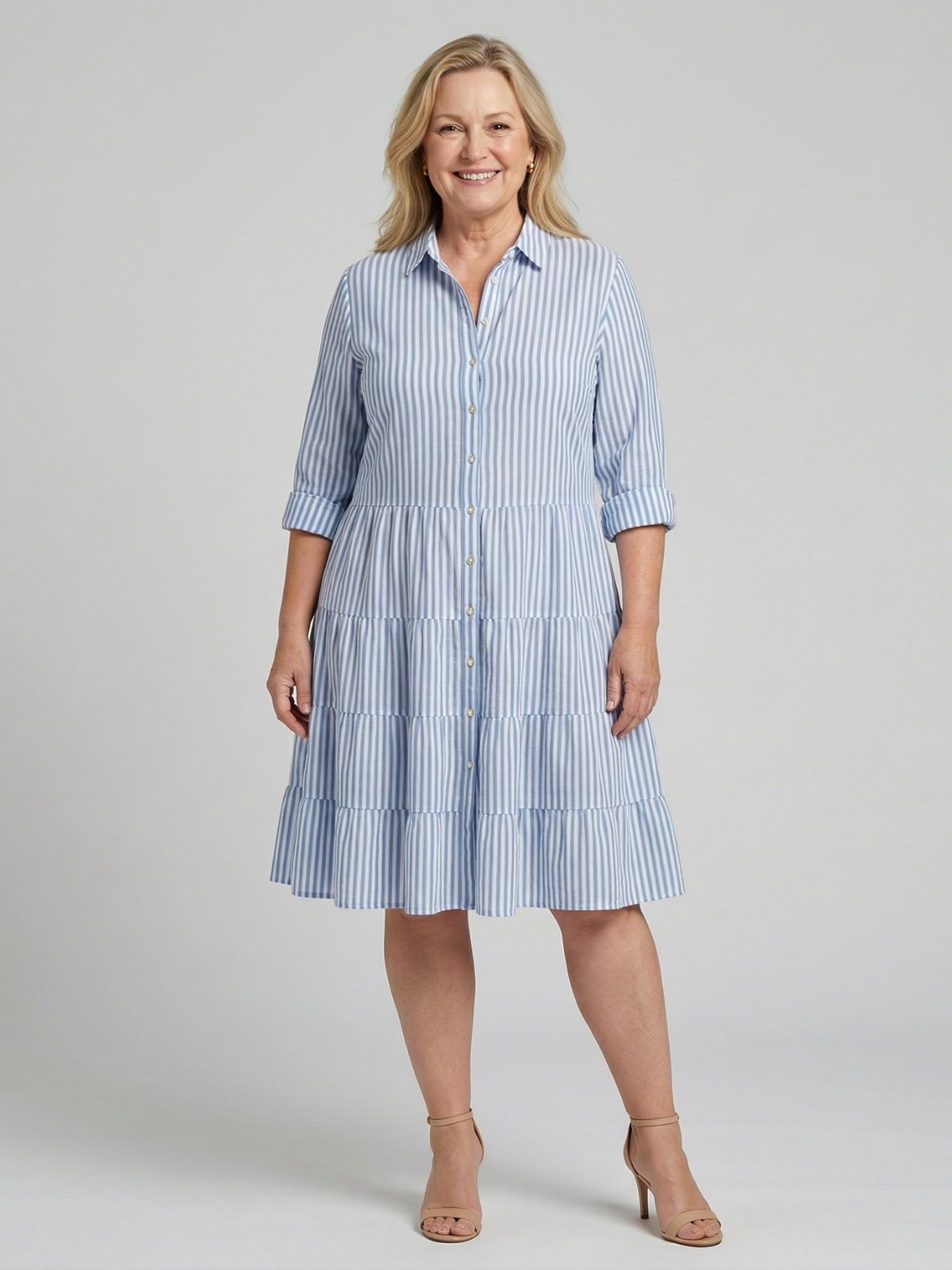 Violet Breezy Striped Dress