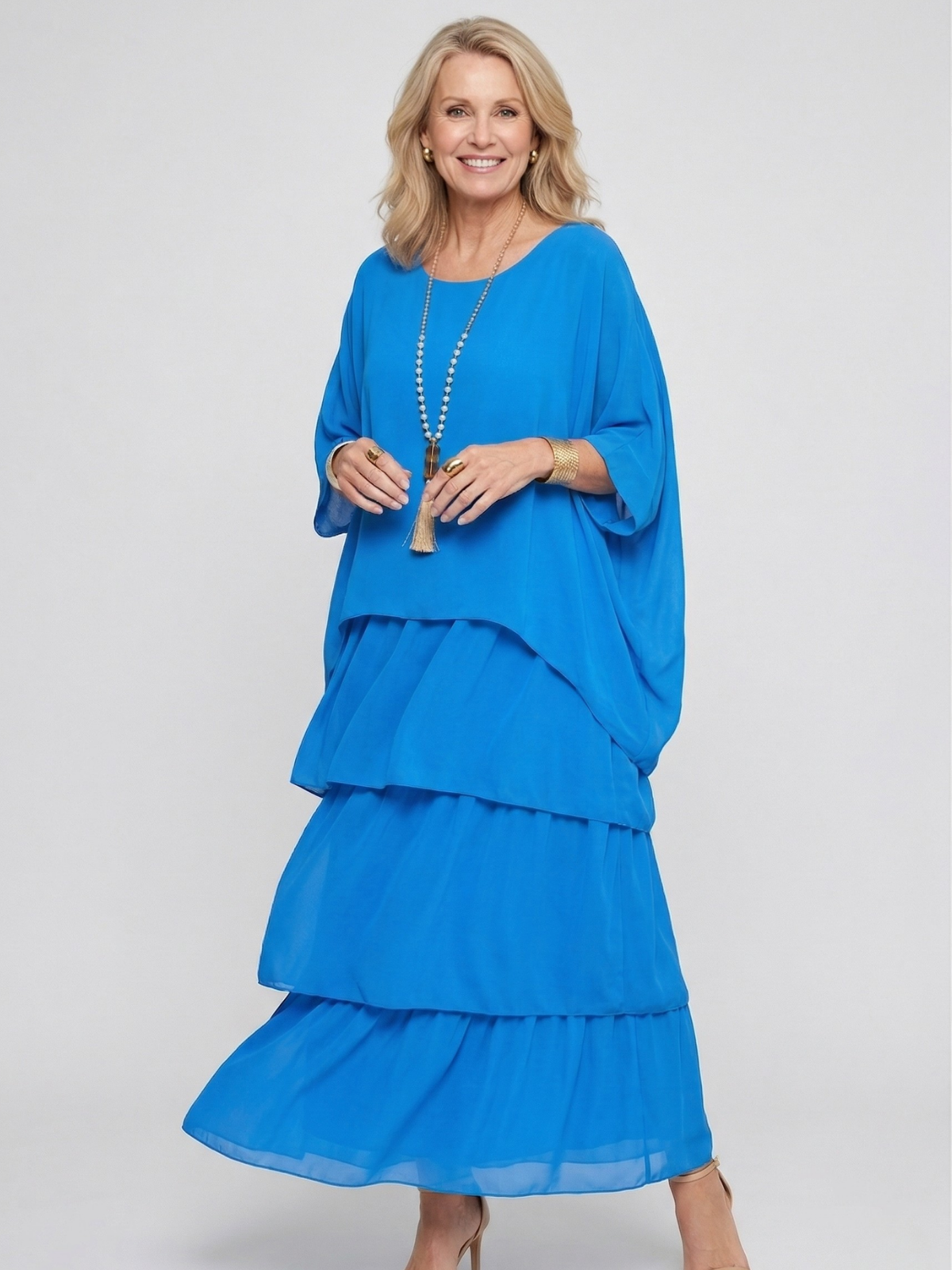 Luna Elegant Flowing Maxi Dress