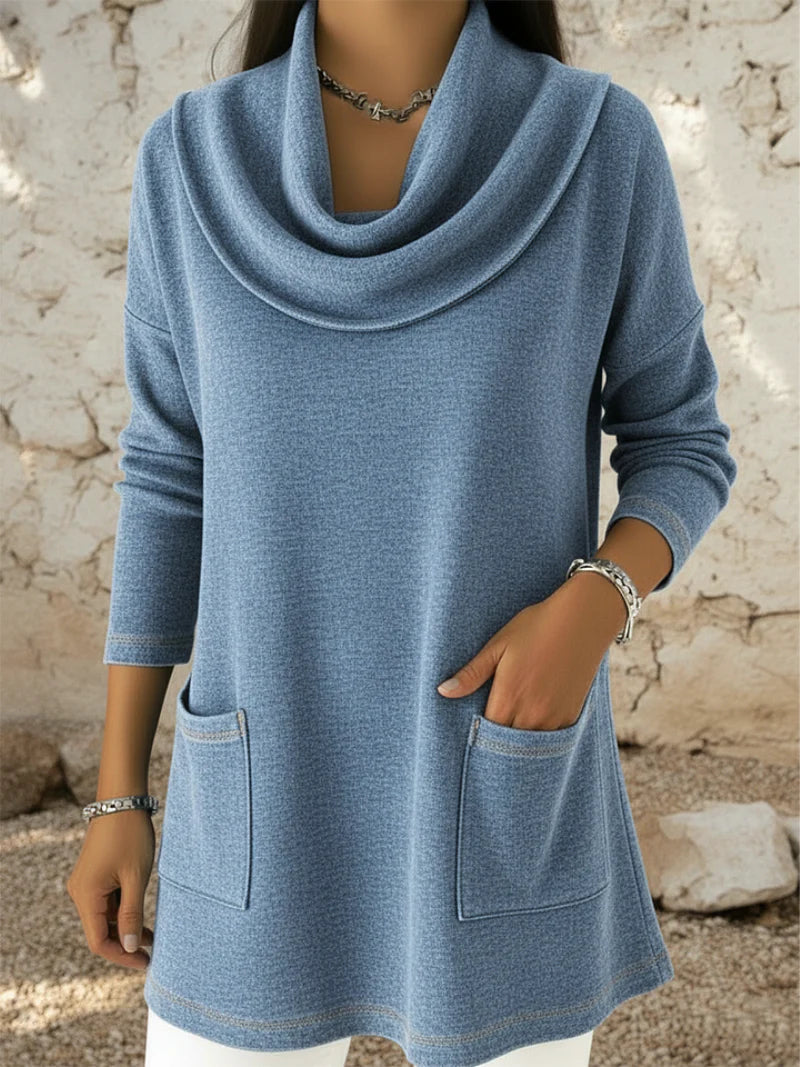 Livia | Turtleneck Sweater with front pockets