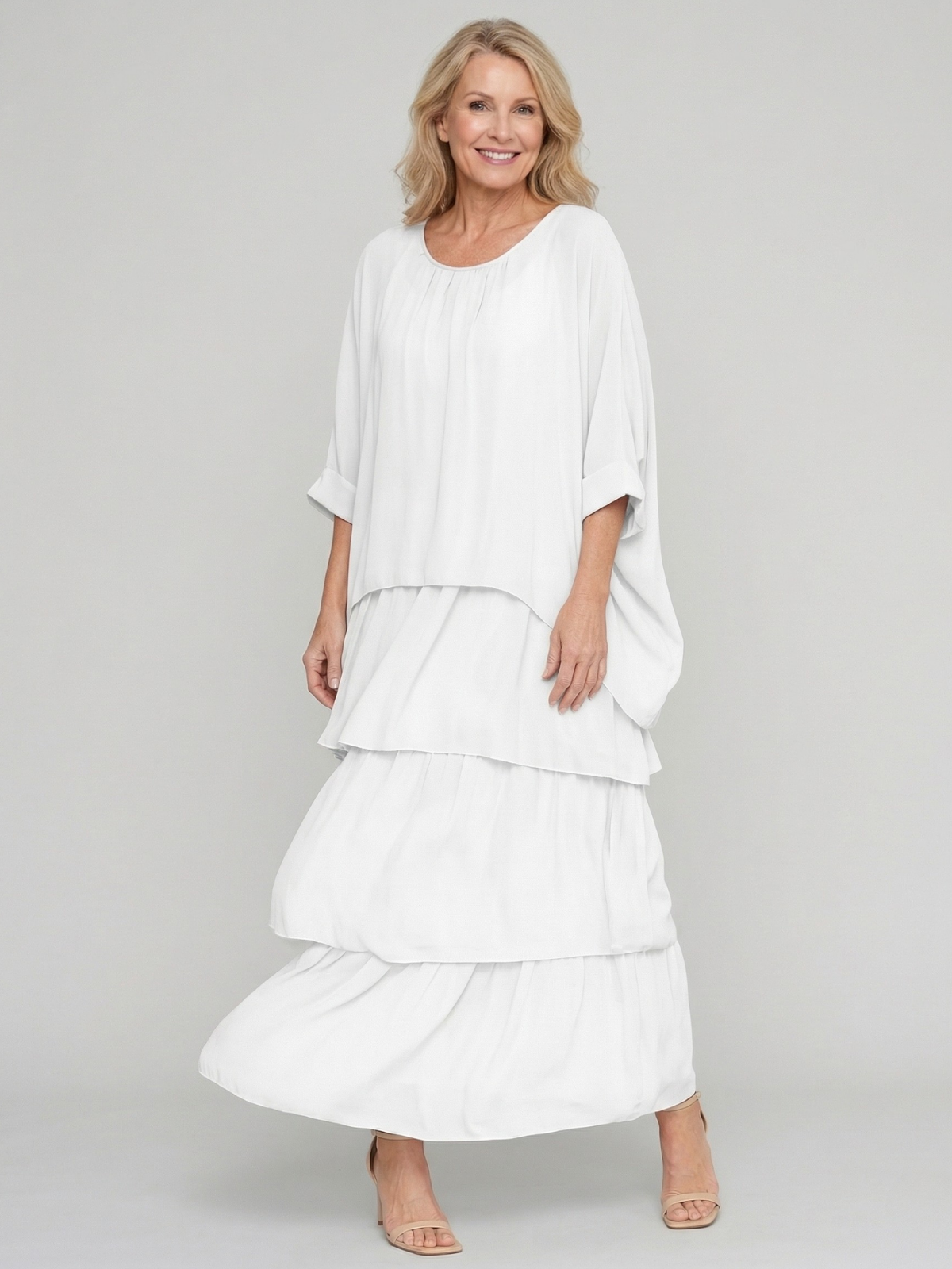 Luna Elegant Flowing Maxi Dress