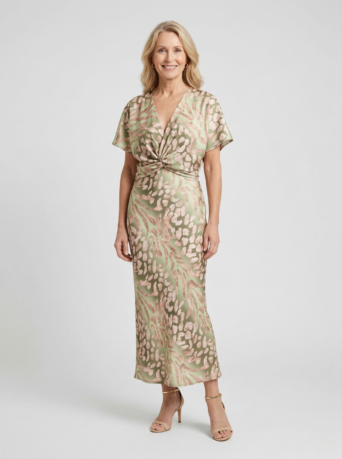 Bianca Copper Midi Dress