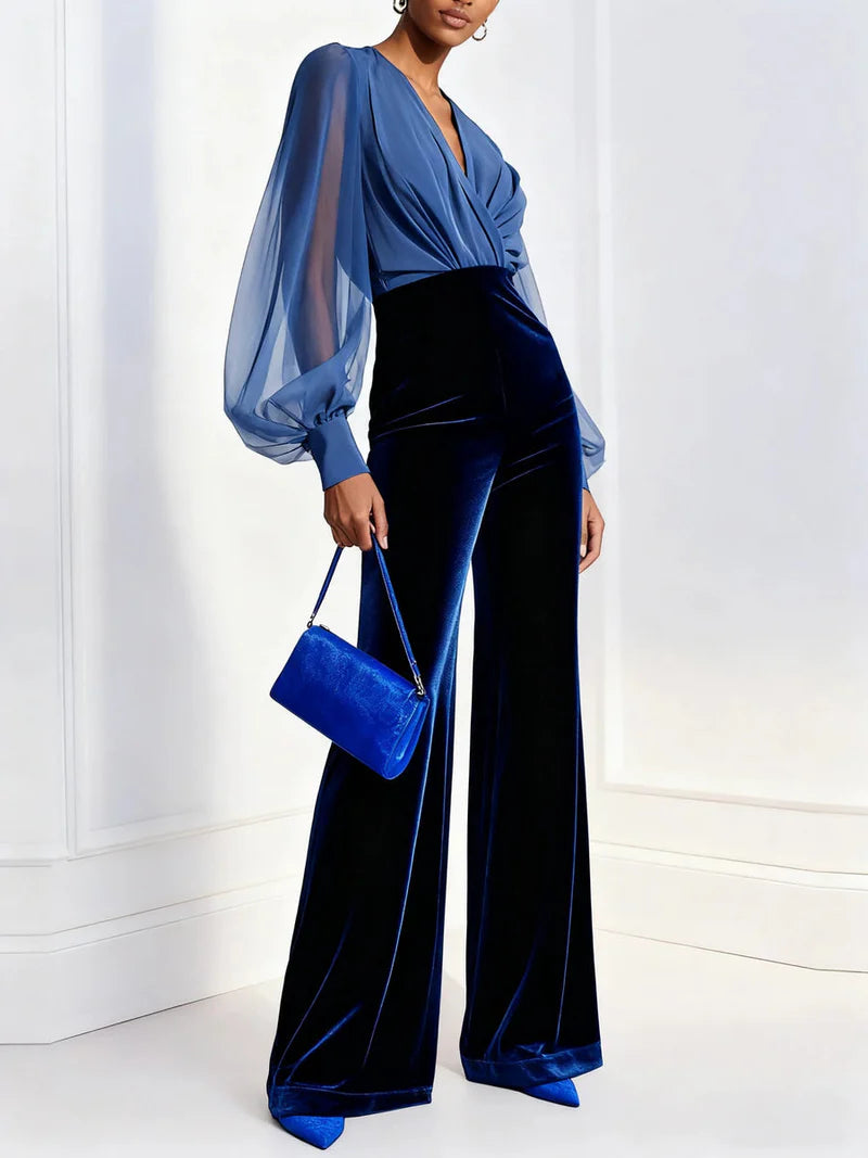 Fenna | Long Sleeve V-Neck Jumpsuit