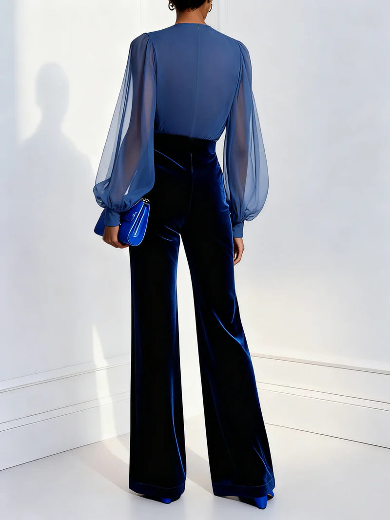 Fenna | Long Sleeve V-Neck Jumpsuit