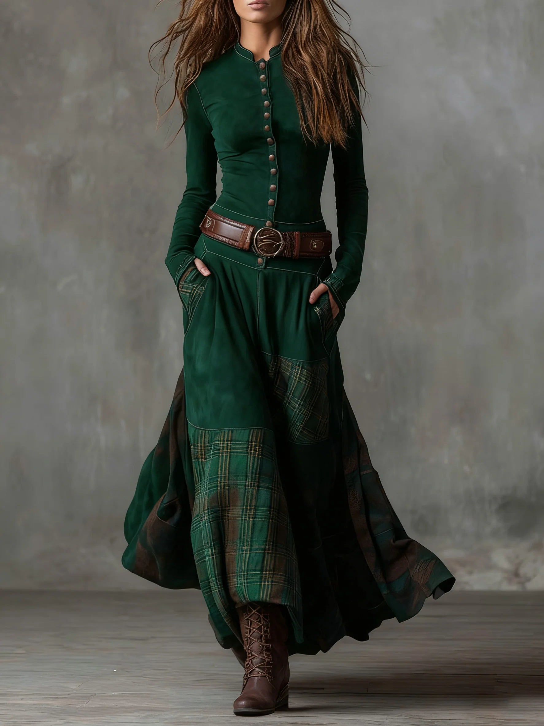 Mariella | Suede Maxi Dress