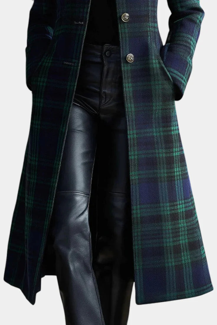 Mildred | Elegant Plaid Coat
