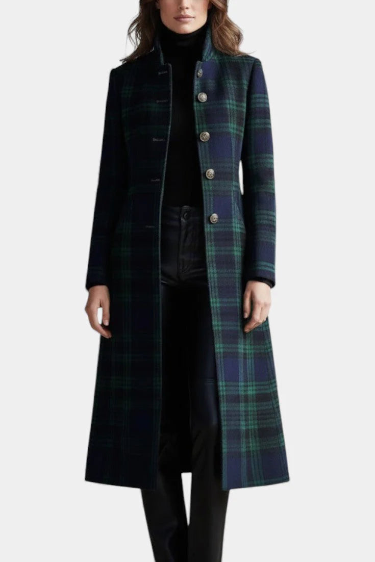 Mildred | Elegant Plaid Coat