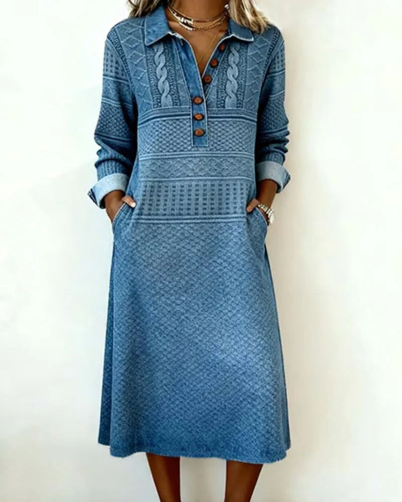 Madison | Dress with collar and button closure