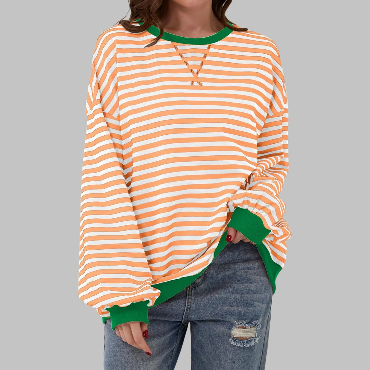 YZA | Effortless Striped Everyday Sweatshirt