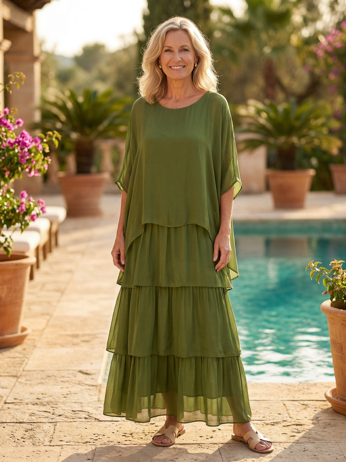 Luna Elegant Flowing Maxi Dress