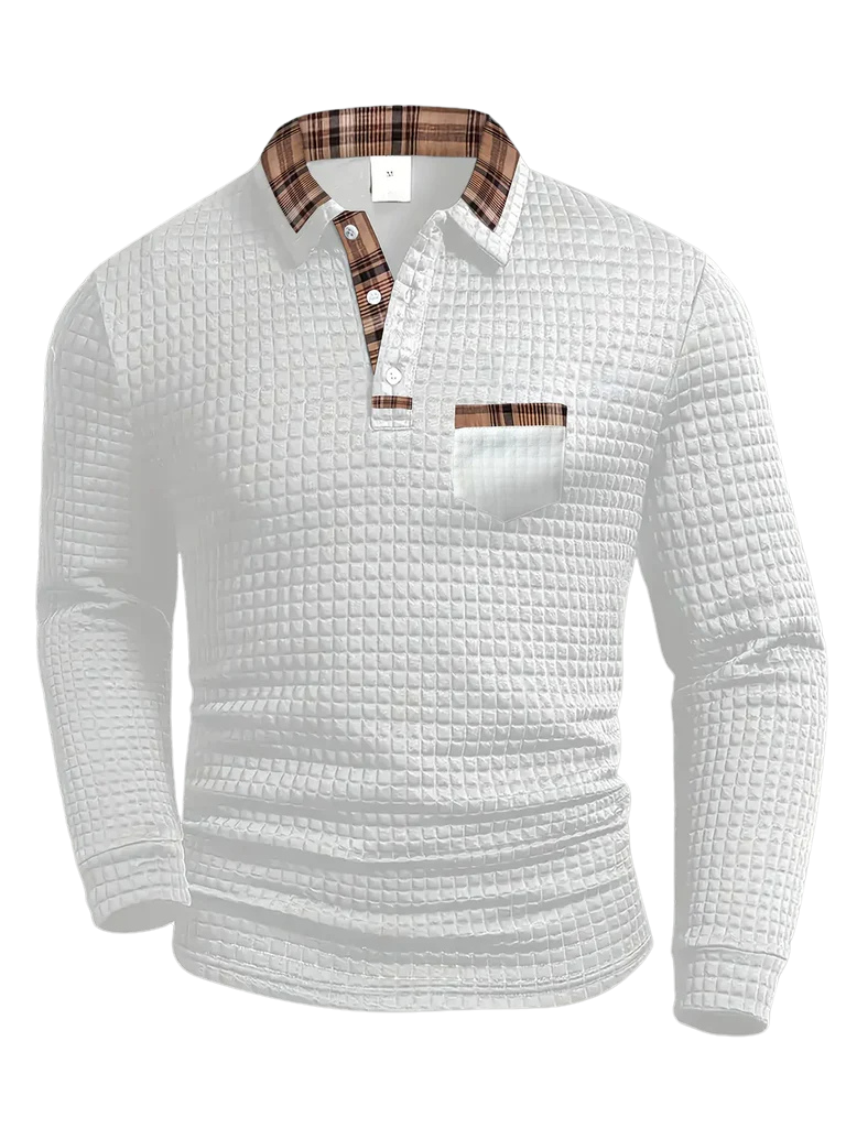 Atlas Textured Knit Polo Sweater