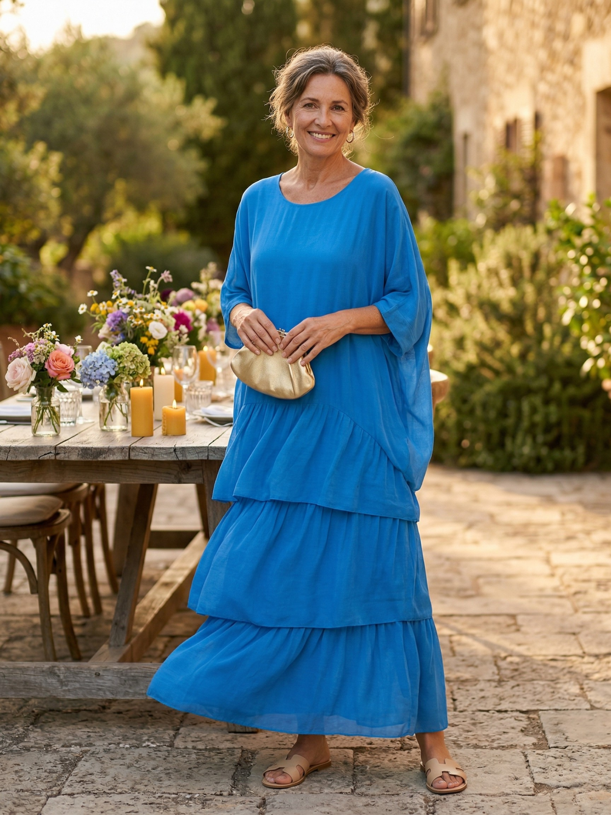 Luna Elegant Flowing Maxi Dress