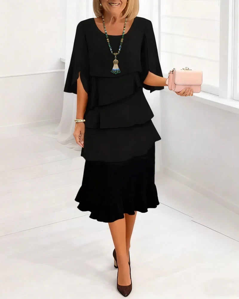 Angela Elegant Ruffle Dress