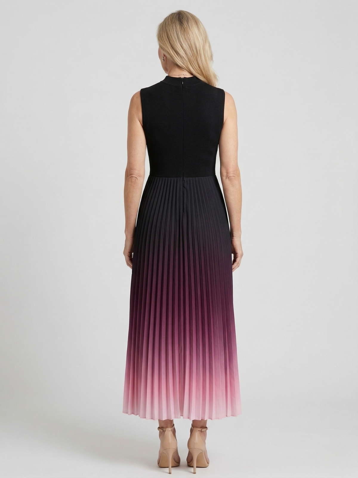 Charlotte Ombre Pleated Maxi Dress
