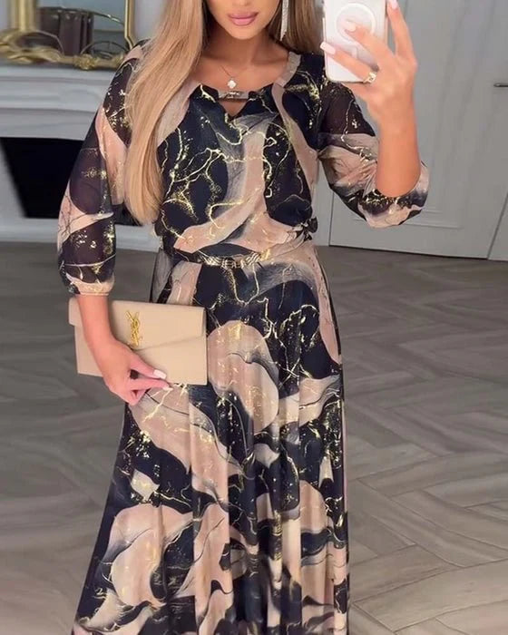 Emma Printed Chiffon Dress