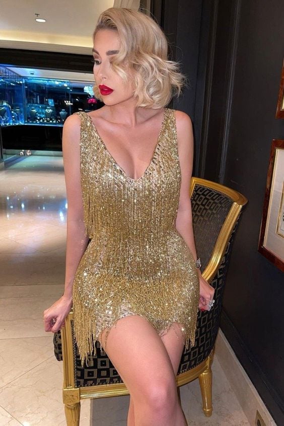 Grace Elegant Fringe Party Dress