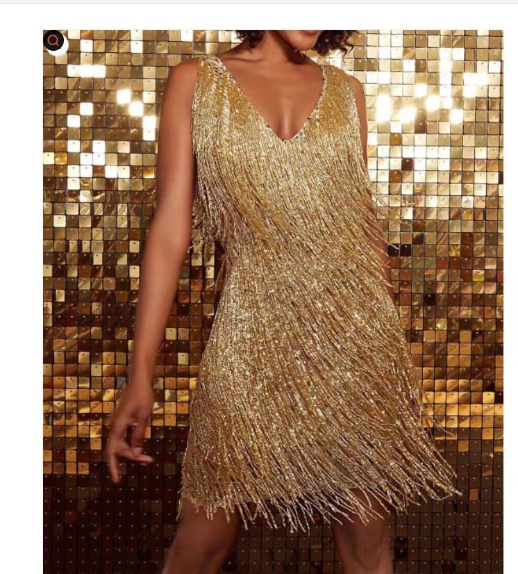 Grace Elegant Fringe Party Dress