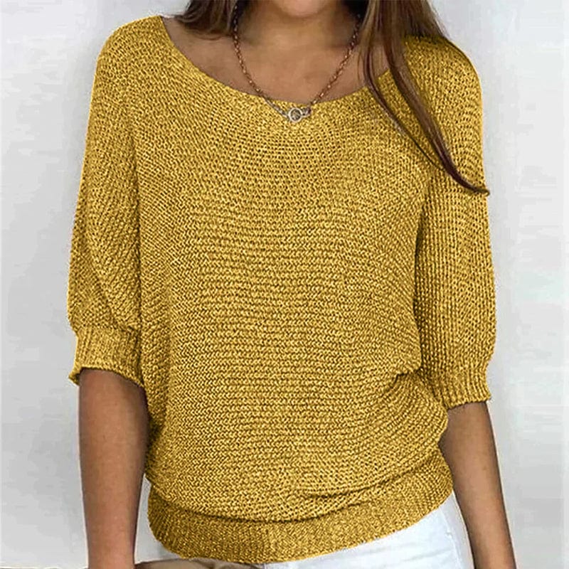 Evelyn Three Quarter Sleeve Sweater