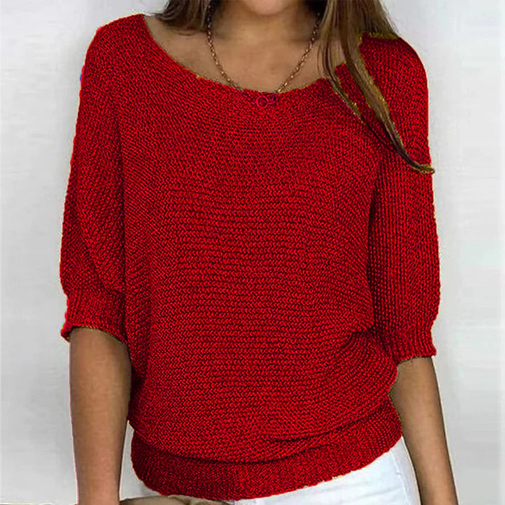 Evelyn Three Quarter Sleeve Sweater