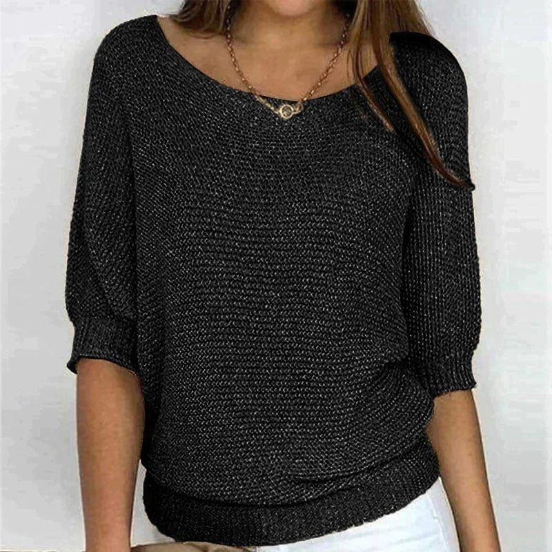 Evelyn Three Quarter Sleeve Sweater