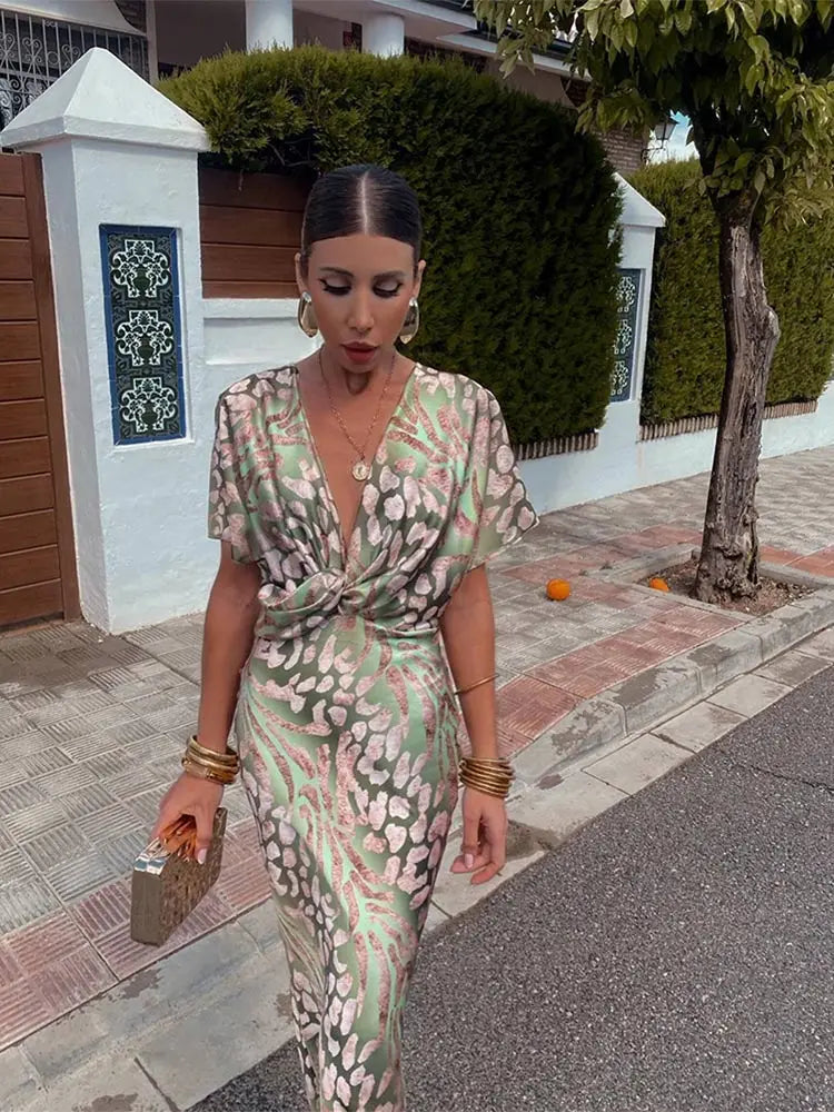 Bianca Copper Midi Dress