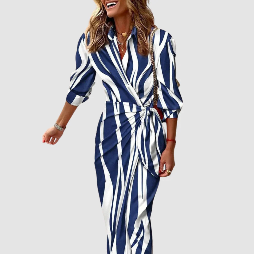 Bethany Elegant Striped Dress
