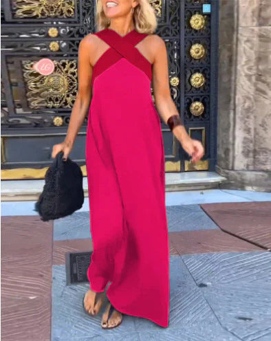 Esther Dress with Crossed Cut