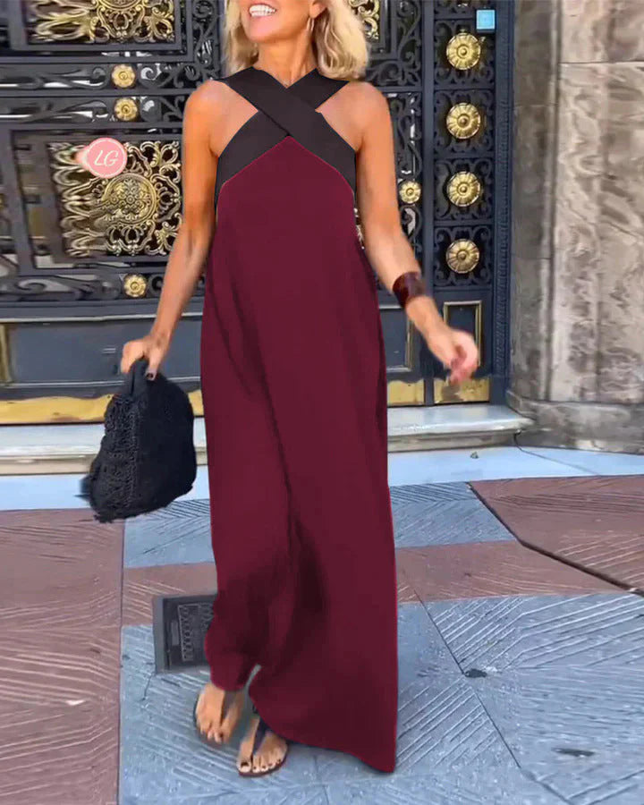 Esther Dress with Crossed Cut