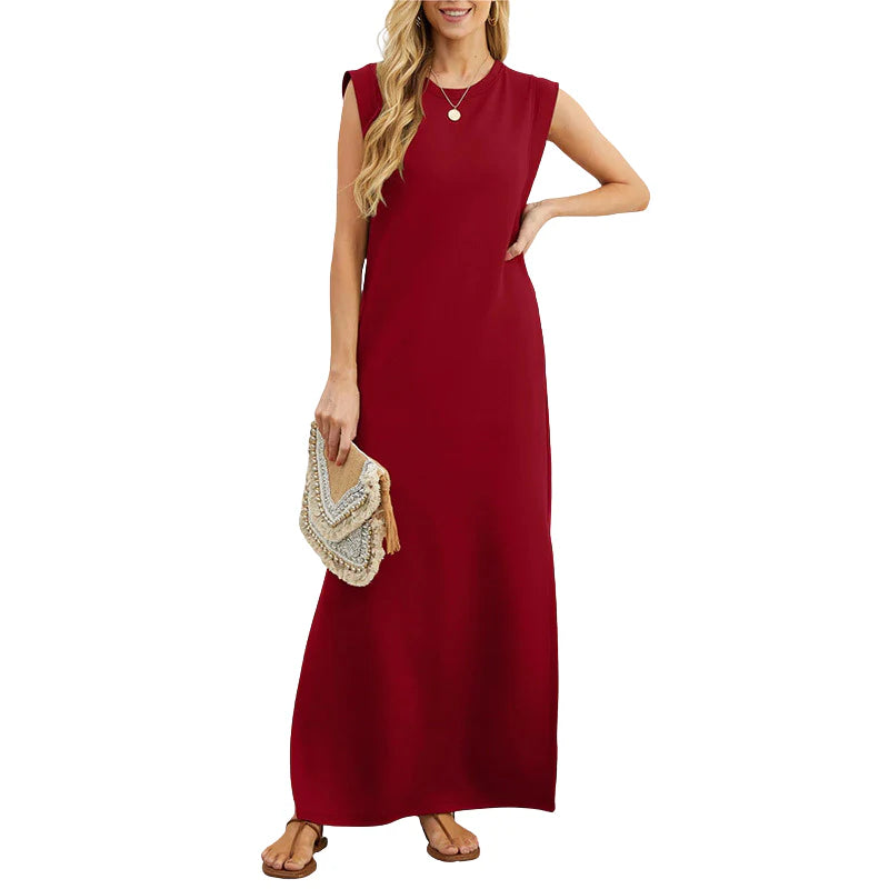 Deri Casual Loose Maxi Long Dress
