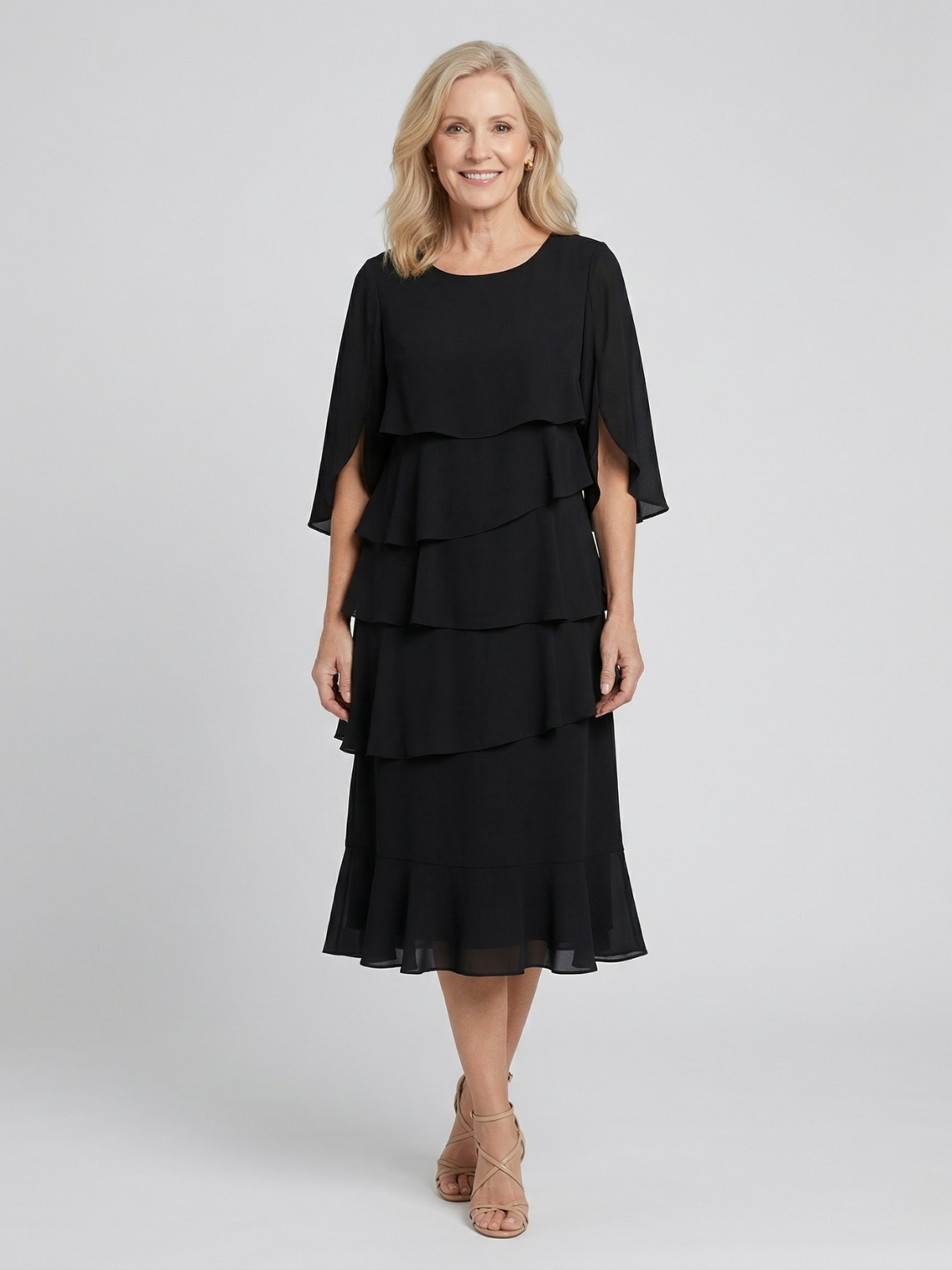 Angela Elegant Ruffle Dress