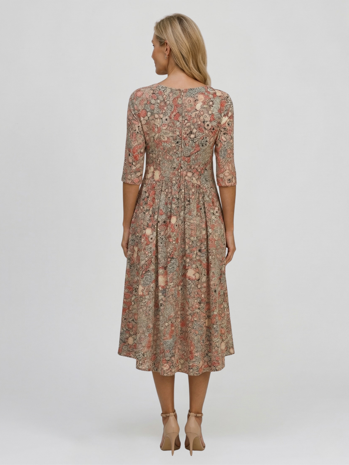 Alicia Graceful V-Neck Elegance Midi Dress