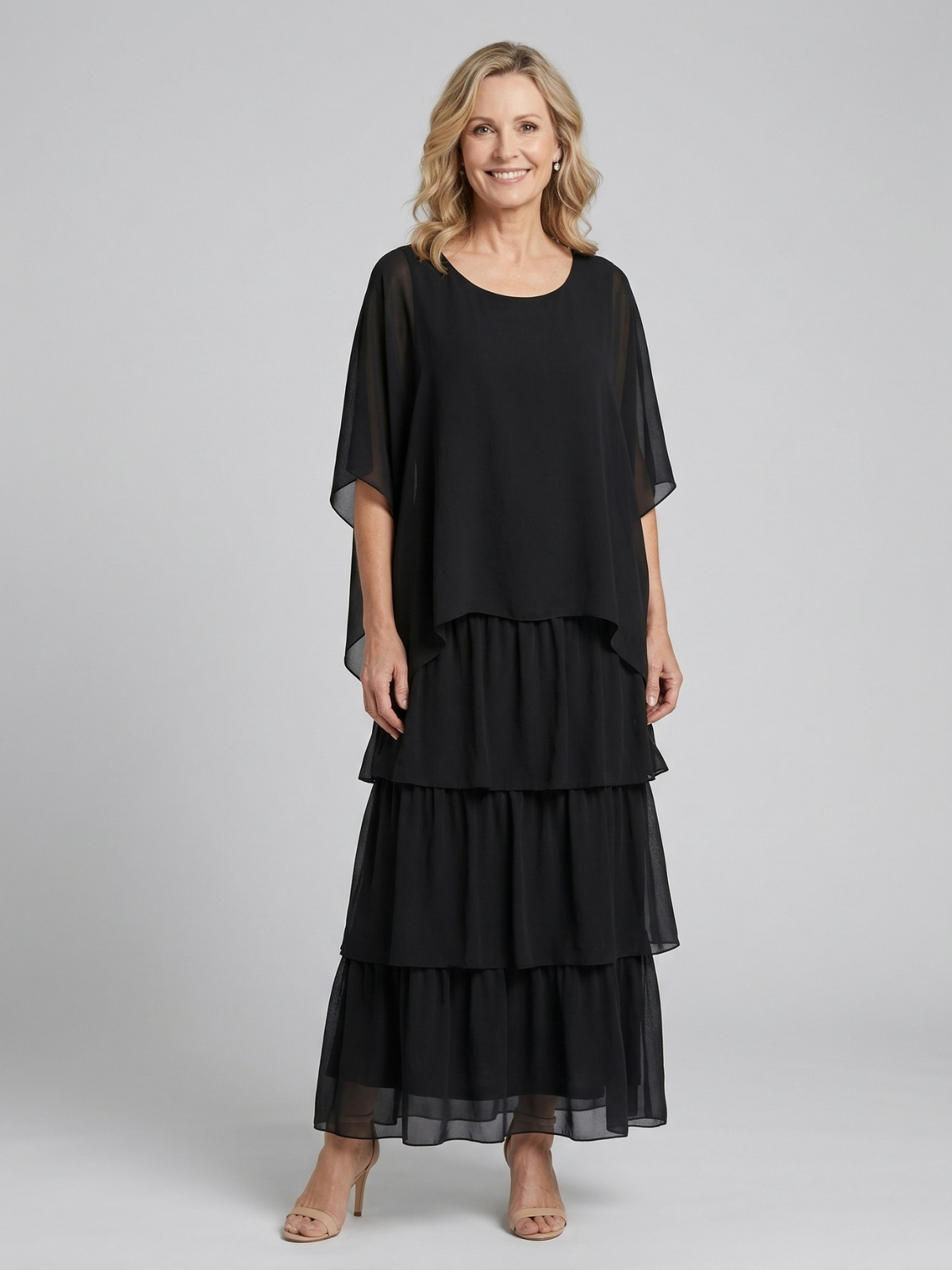 Luna Elegant Flowing Maxi Dress