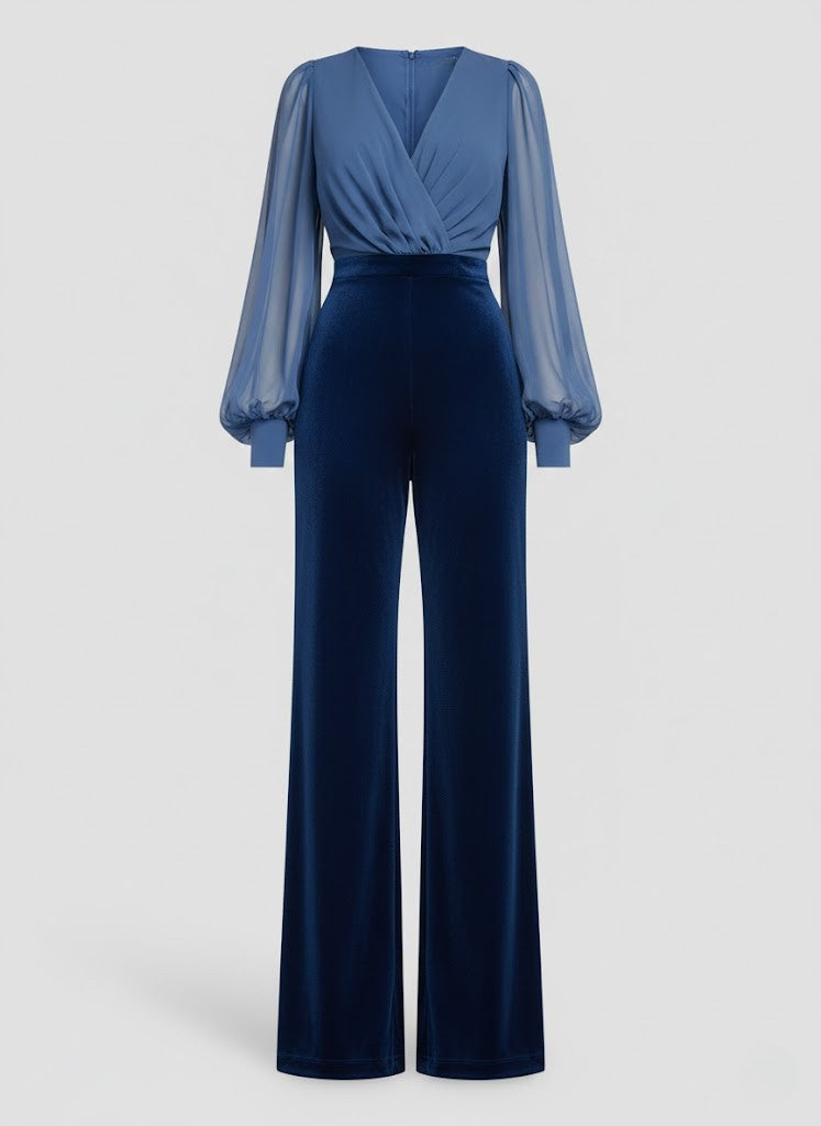 Fenna | Long Sleeve V-Neck Jumpsuit