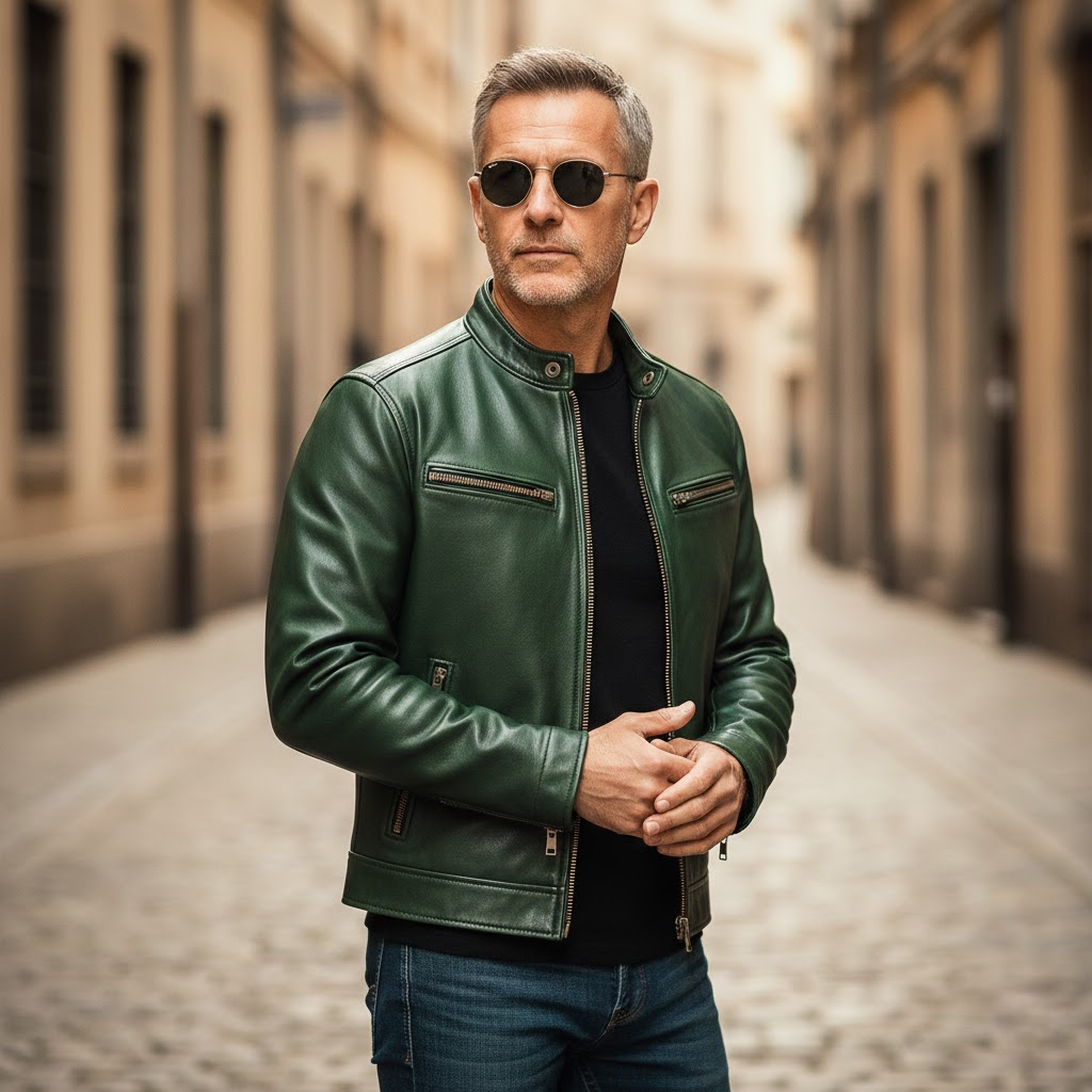 Enzo | Classic Moto Leather Jacket