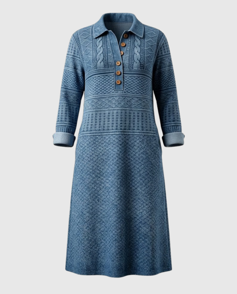 Madison | Dress with collar and button closure