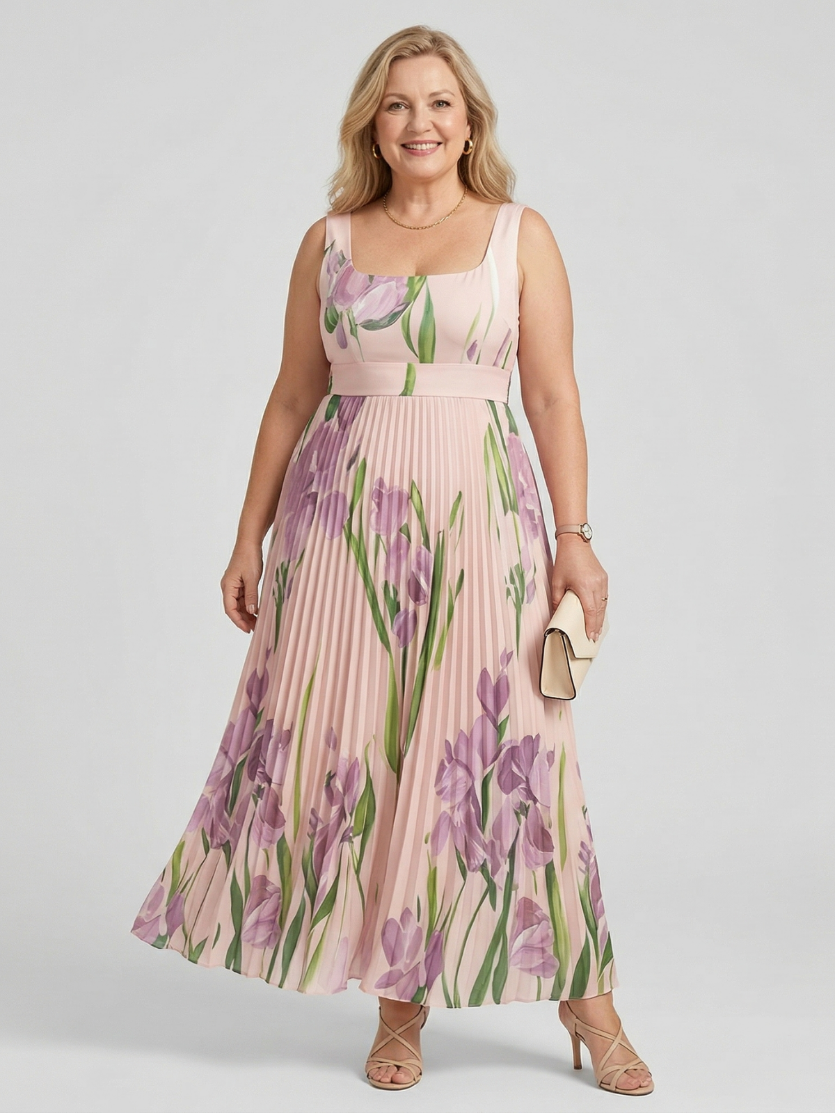 Harper Floral A-Line Maxi Dress