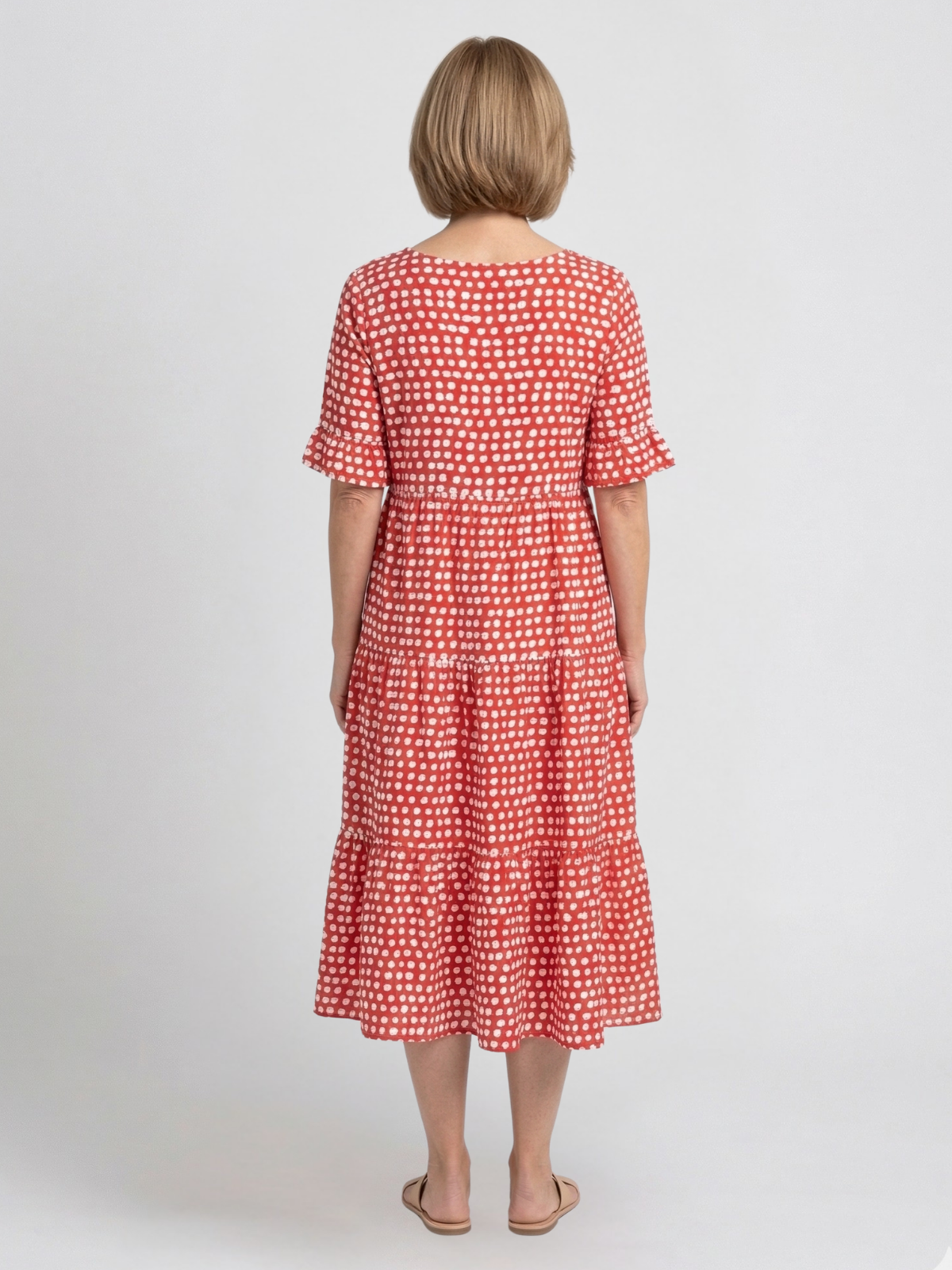 Tessa Sable Short - Sleeve Midi Dress