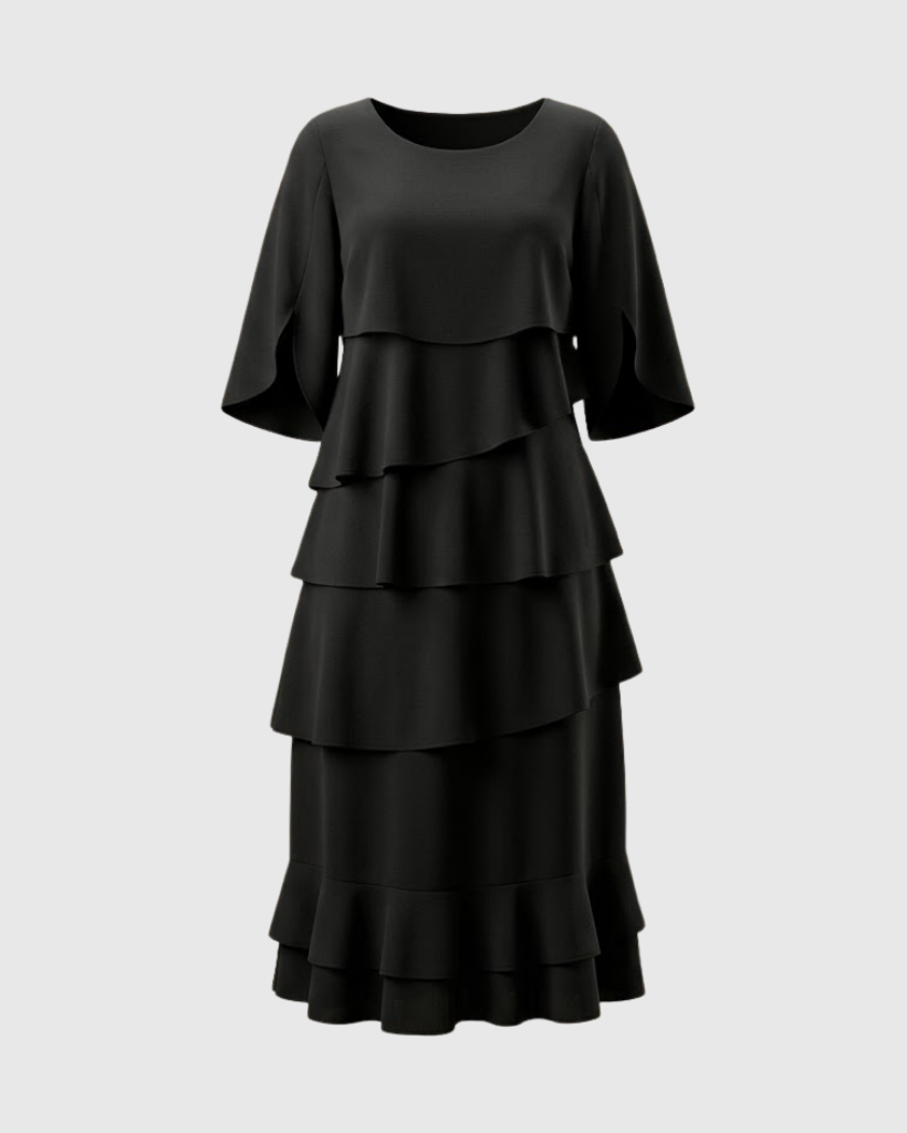 Angela Elegant Ruffle Dress