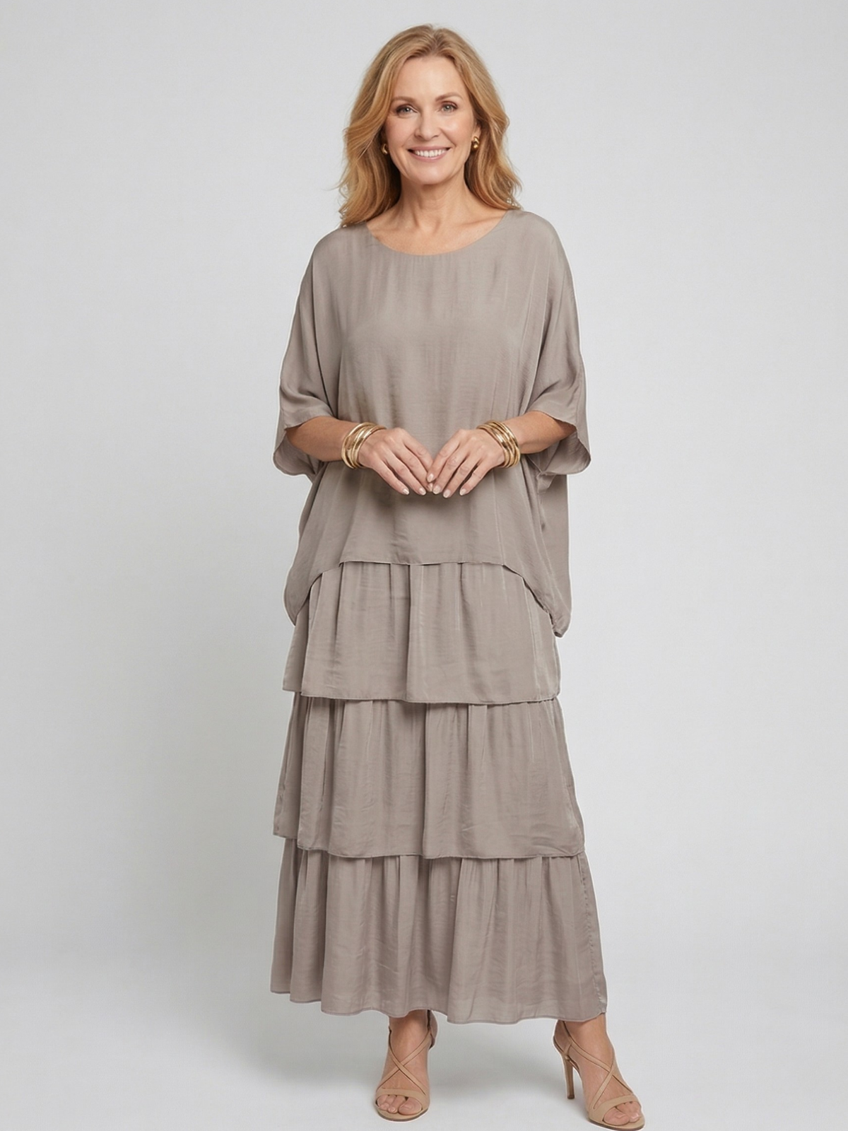 Luna Elegant Flowing Maxi Dress