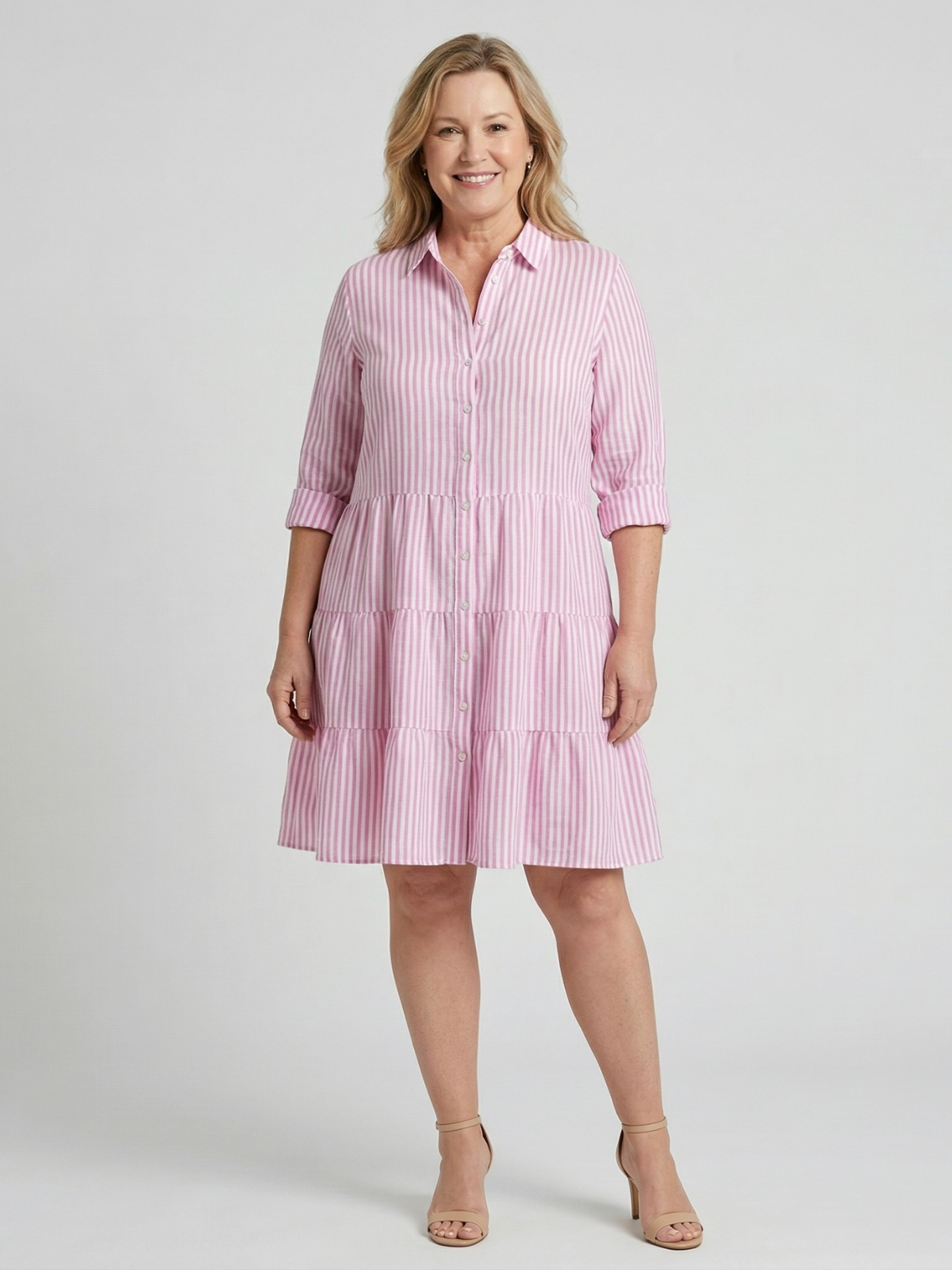 Violet Breezy Striped Dress