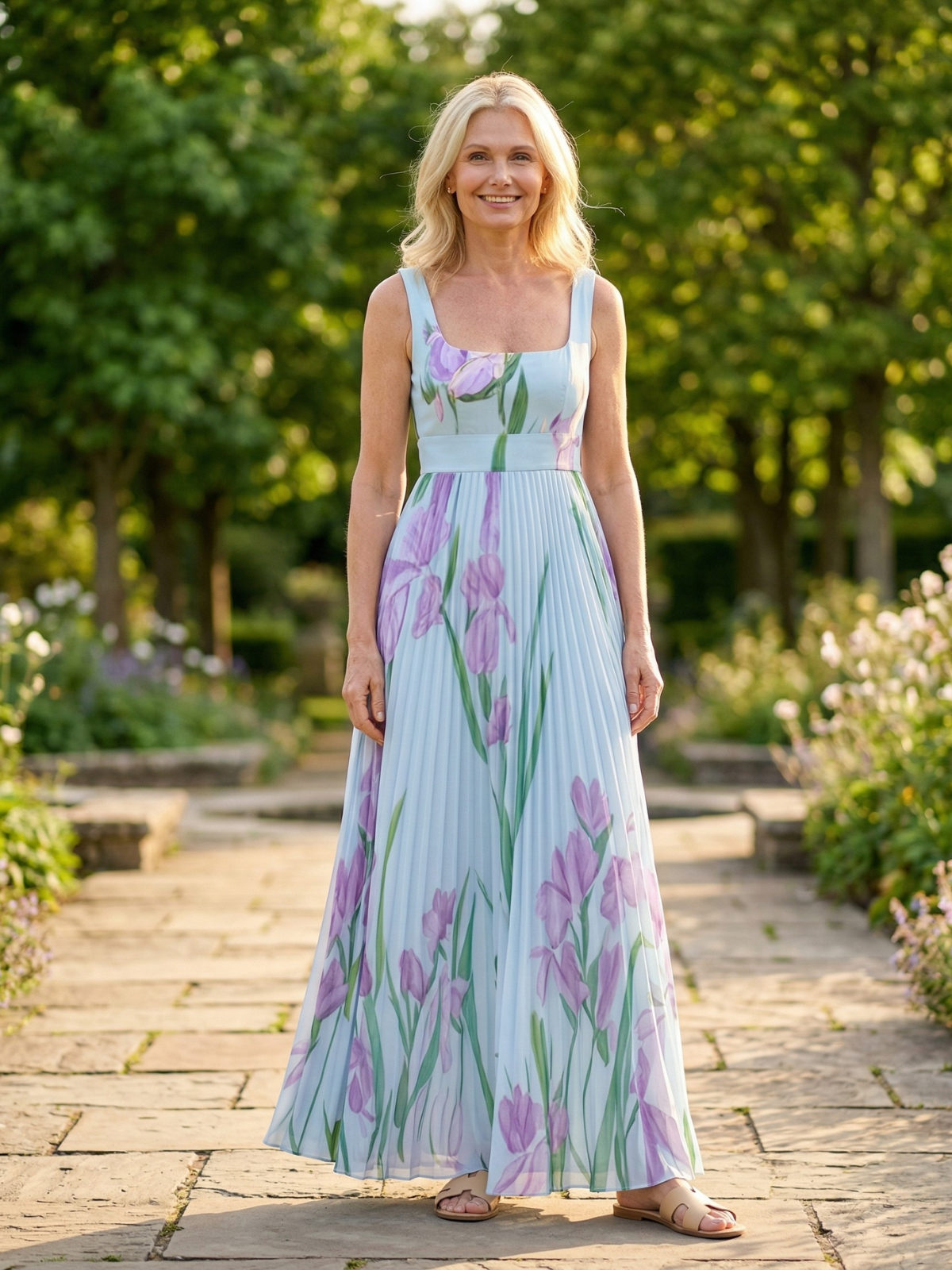 Harper Floral A-Line Maxi Dress