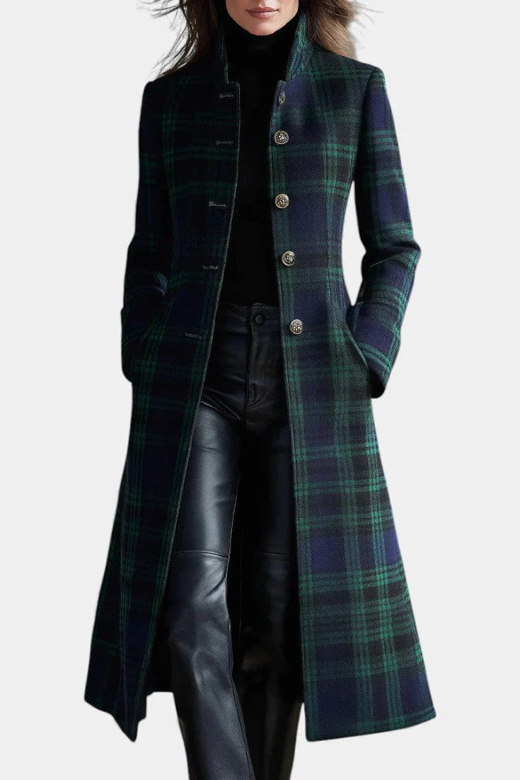 Mildred | Elegant Plaid Coat