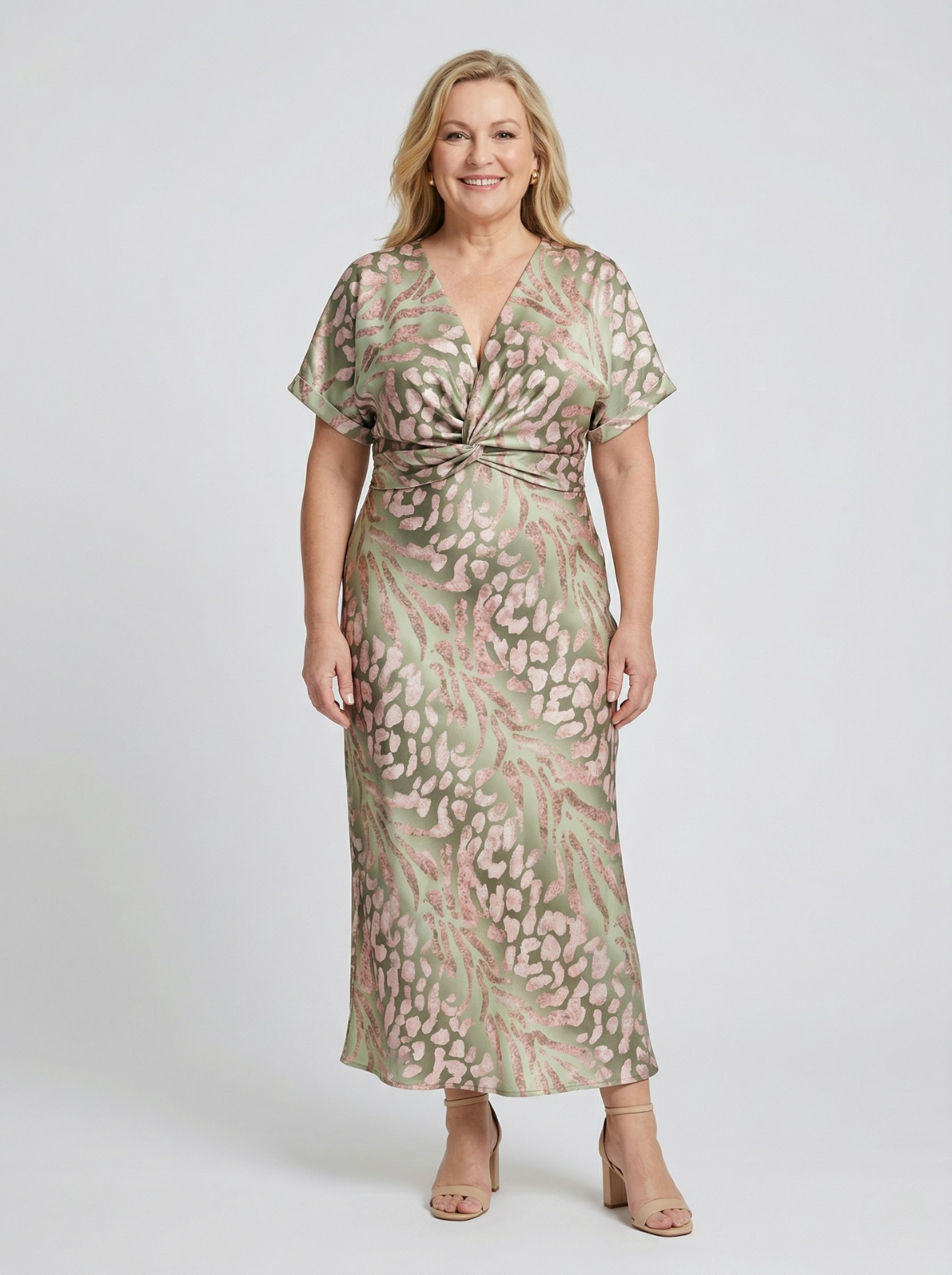 Bianca Copper Midi Dress