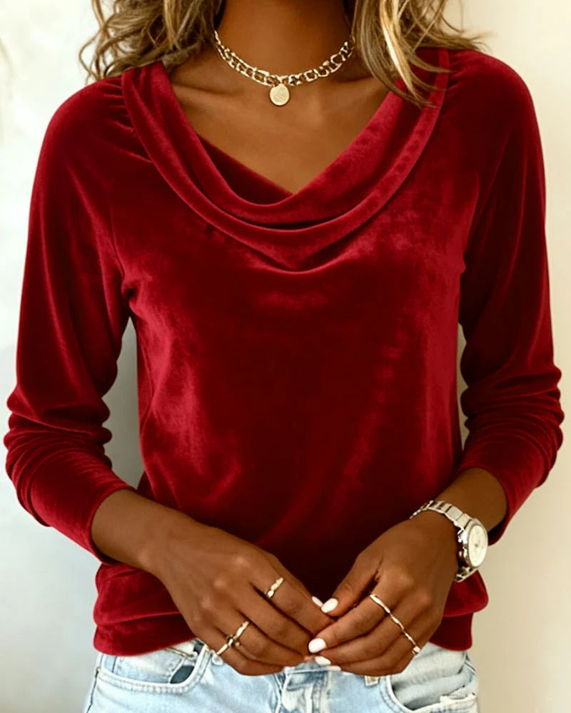 Desiree | Soft Drape Velvet Top
