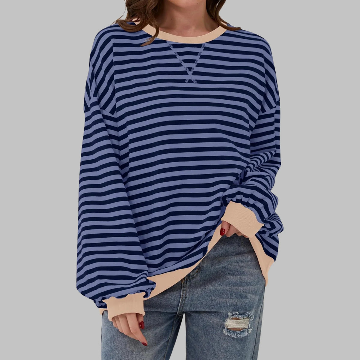 YZA | Effortless Striped Everyday Sweatshirt