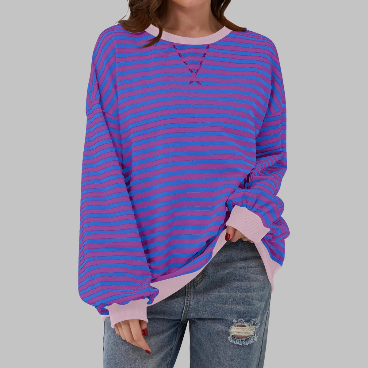 YZA | Effortless Striped Everyday Sweatshirt