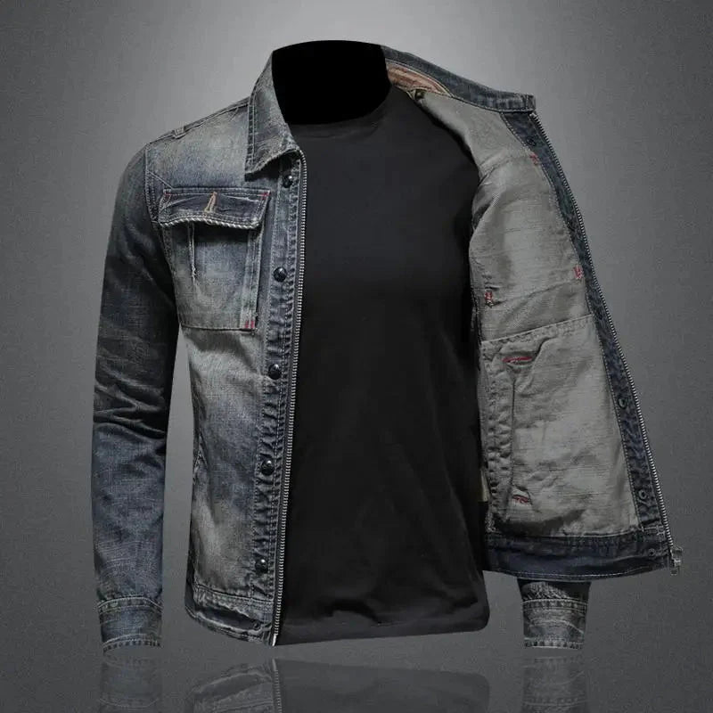 Brad Vintage Zip Denim Jacket
