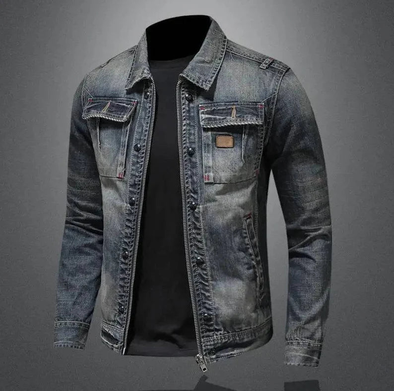 Brad Vintage Zip Denim Jacket