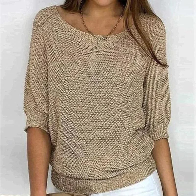 Evelyn Three Quarter Sleeve Sweater
