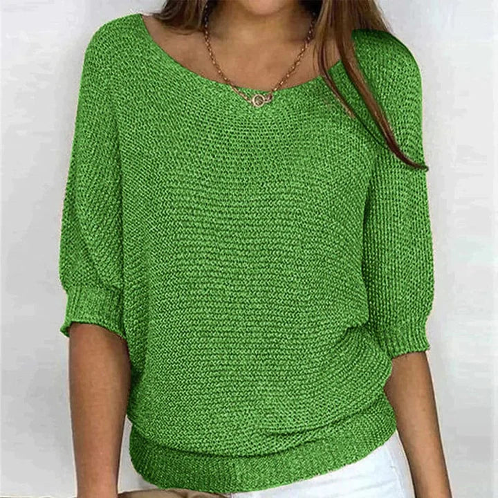 Evelyn Three Quarter Sleeve Sweater